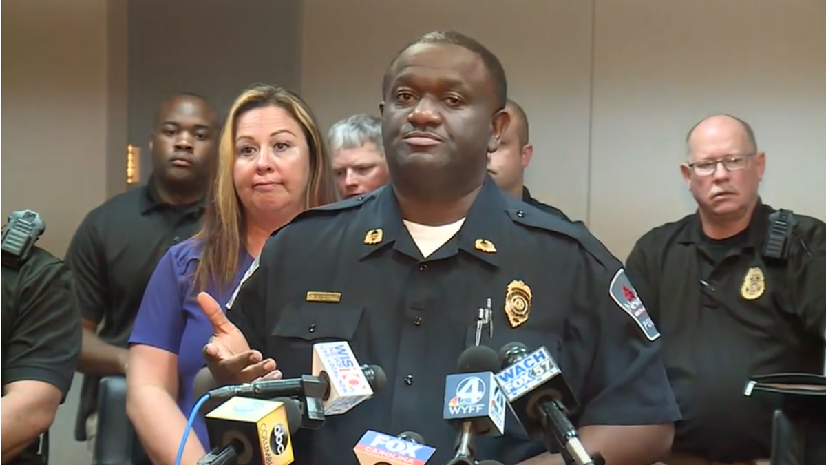 South Carolina's Newberry Police Chief Police Chief Kevin Goodman speaks at press conference after 4 teens killed