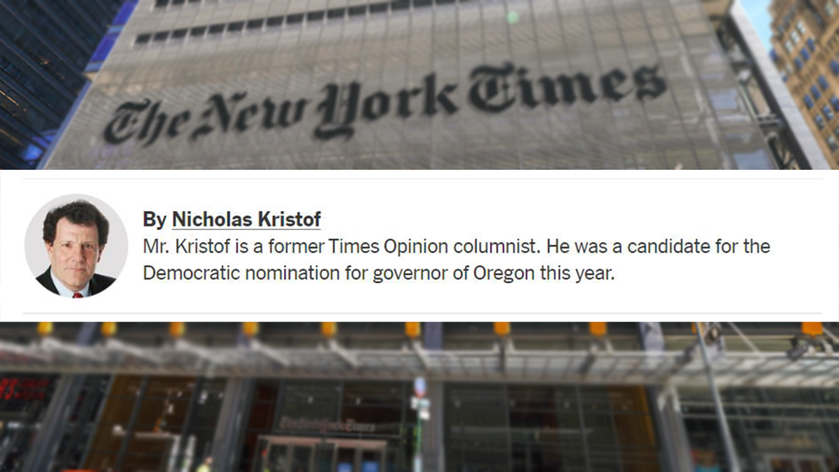 Nicholas Kristof former New York Times columnist and former Oregon governor candidate