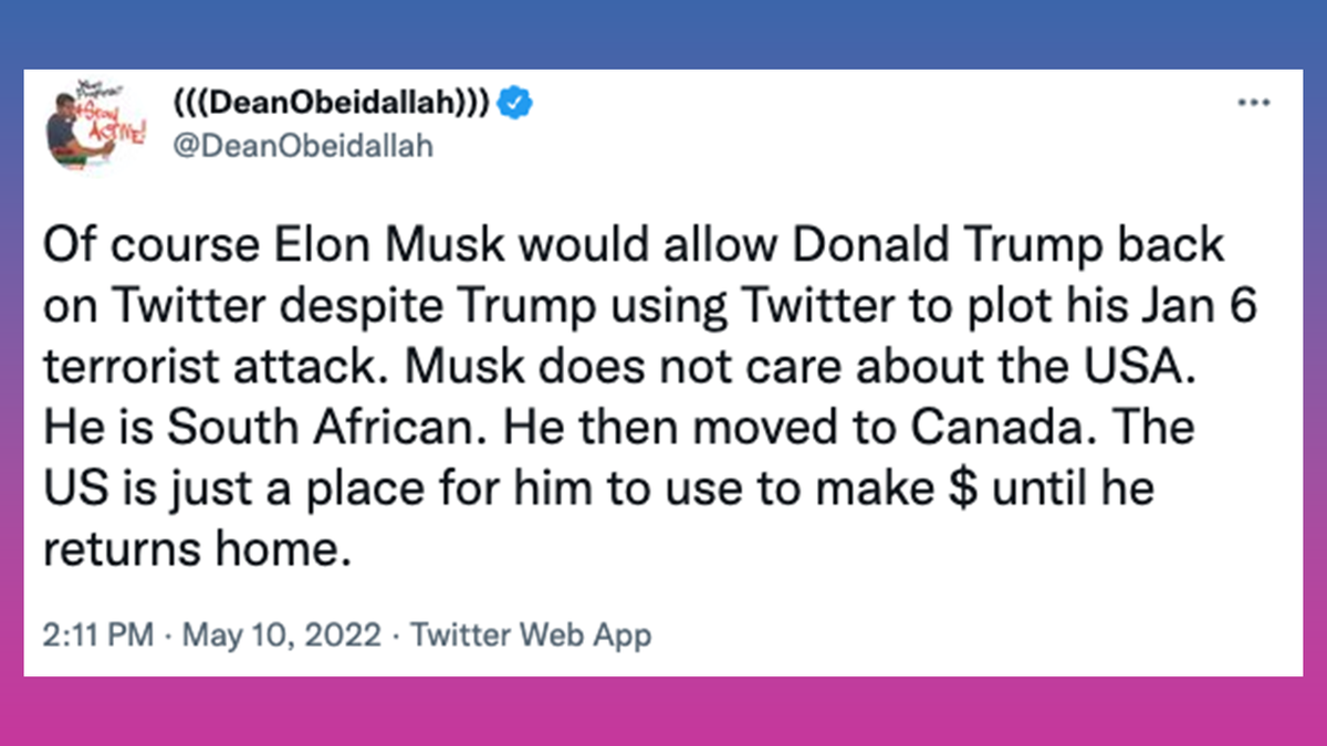 MSNBC contributor slams Musk for being willing to reinstate Trump on Twitter. 