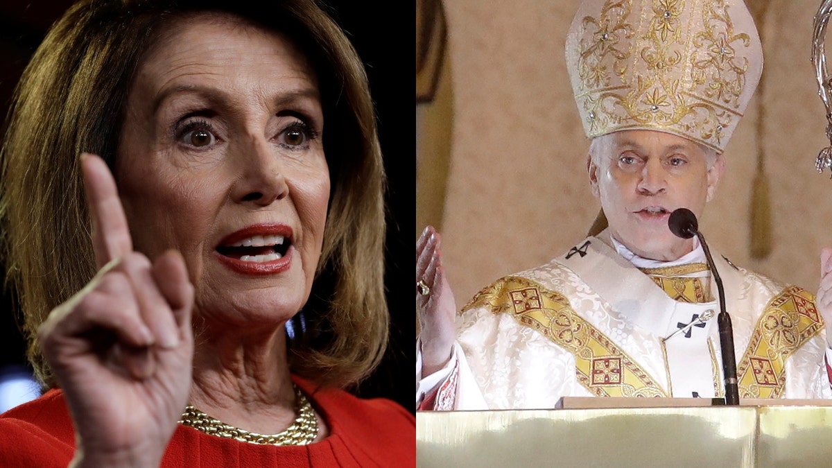 Nancy Pelosi photo next to San Francisco Archbishop Salvatore Cordileone