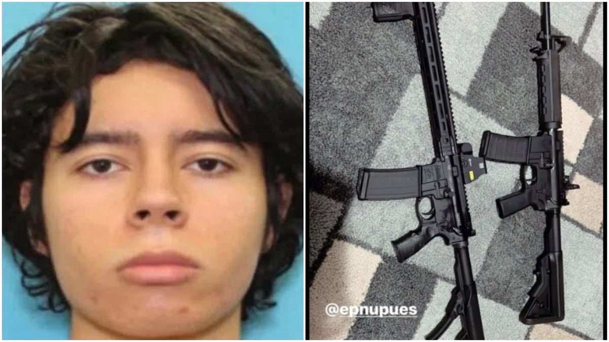 Salvador Ramos and rifles he purchased