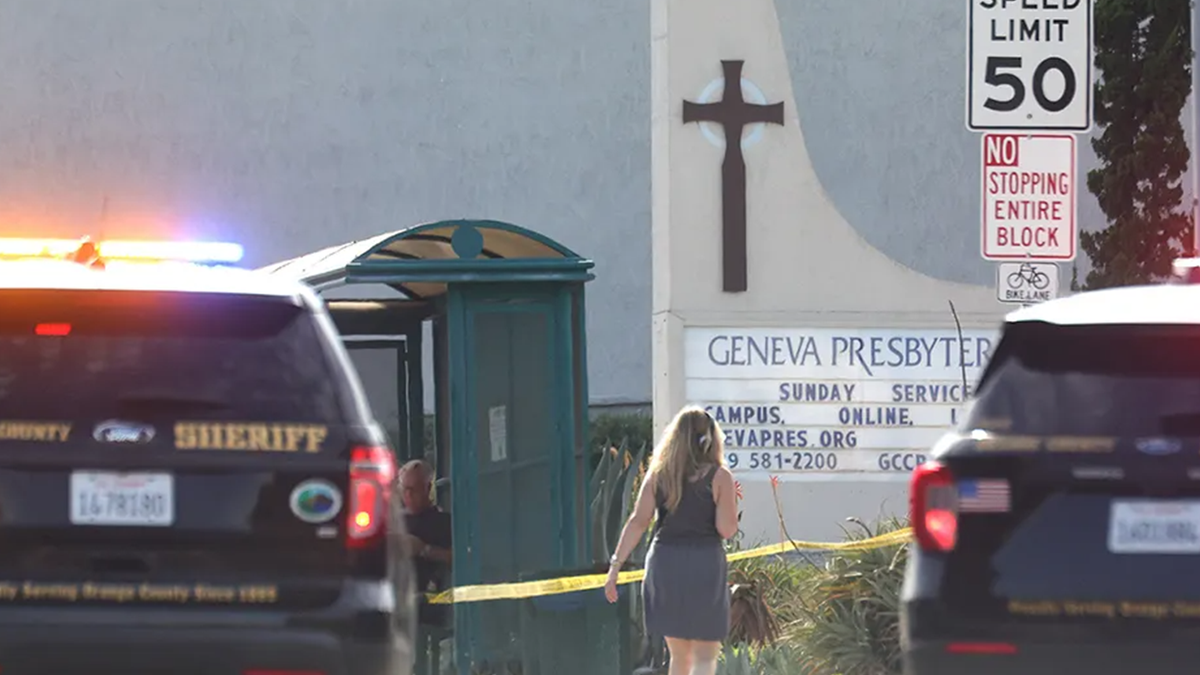 California church shooting scene in Laguna Woods