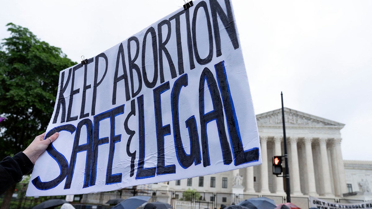 Pro-abortion demonstrators rally for abortion rights in front of the US Supreme Court in Washington, DC, on May 7, 2022. 