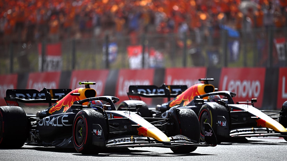 Verstappen and Perez at Spanish Grand Prix