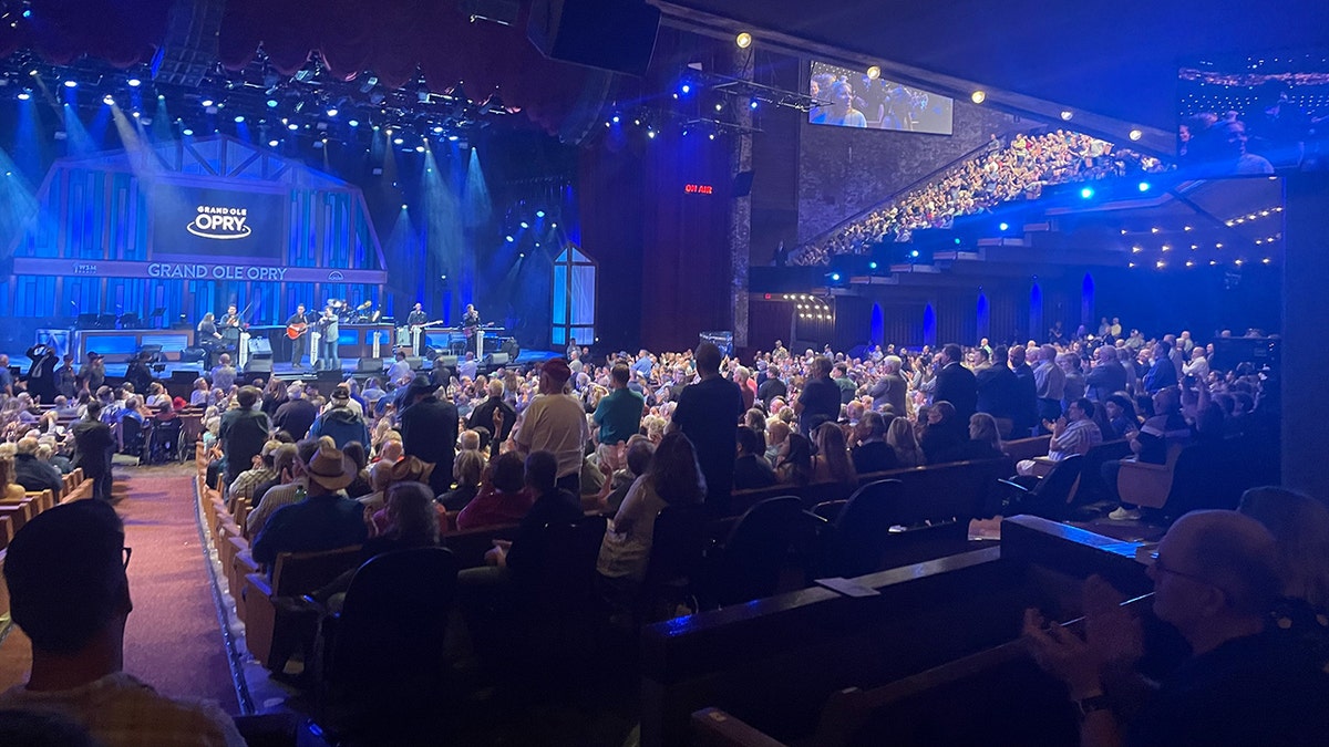 troops stand at grand ole opry