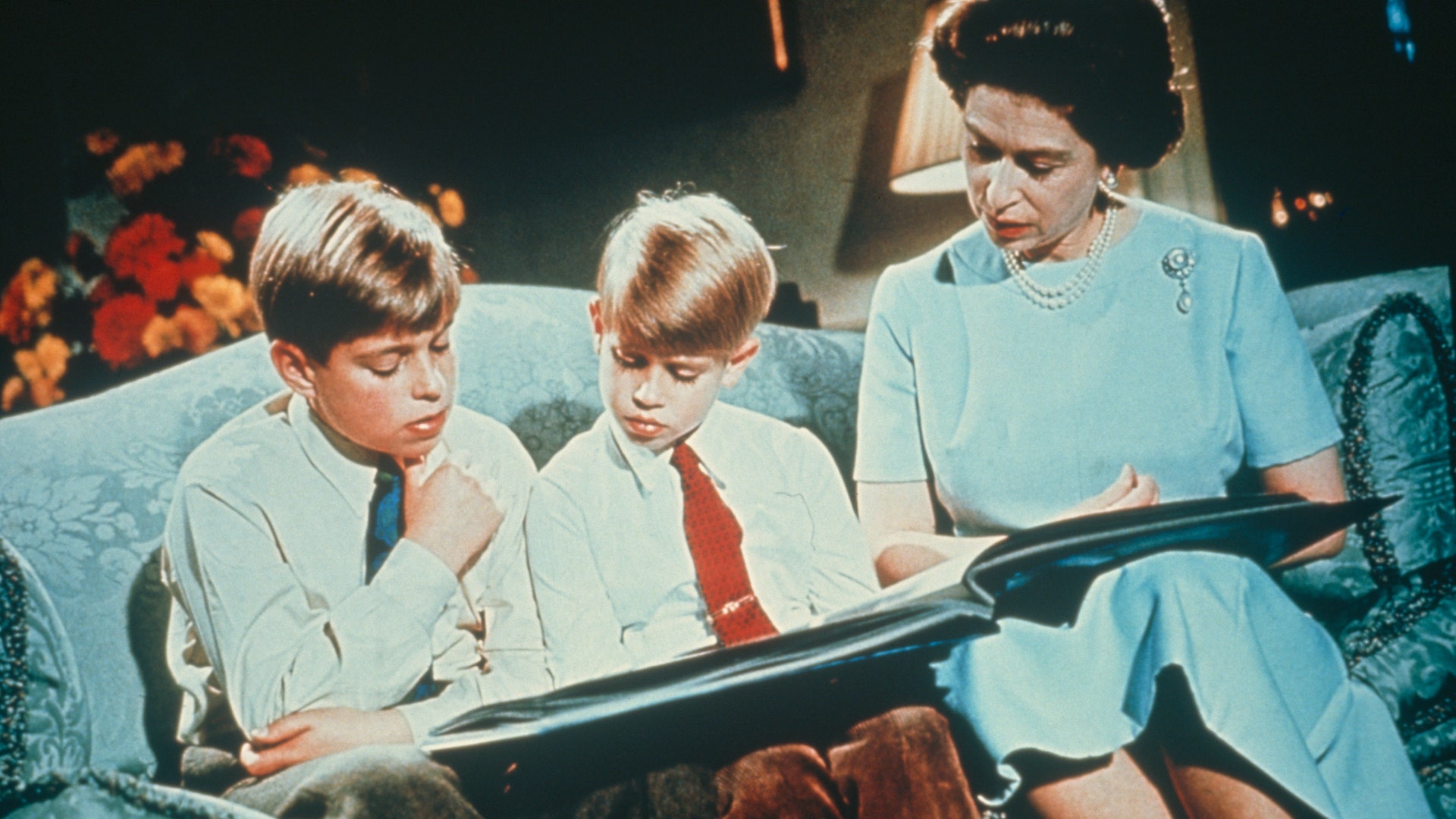 Queen Elizabeth, Prince Andrew and Prince Edward