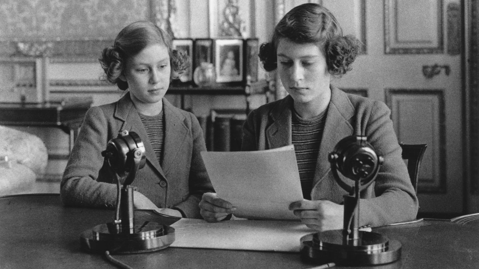 Princesses Elizabeth and her sister Margaret