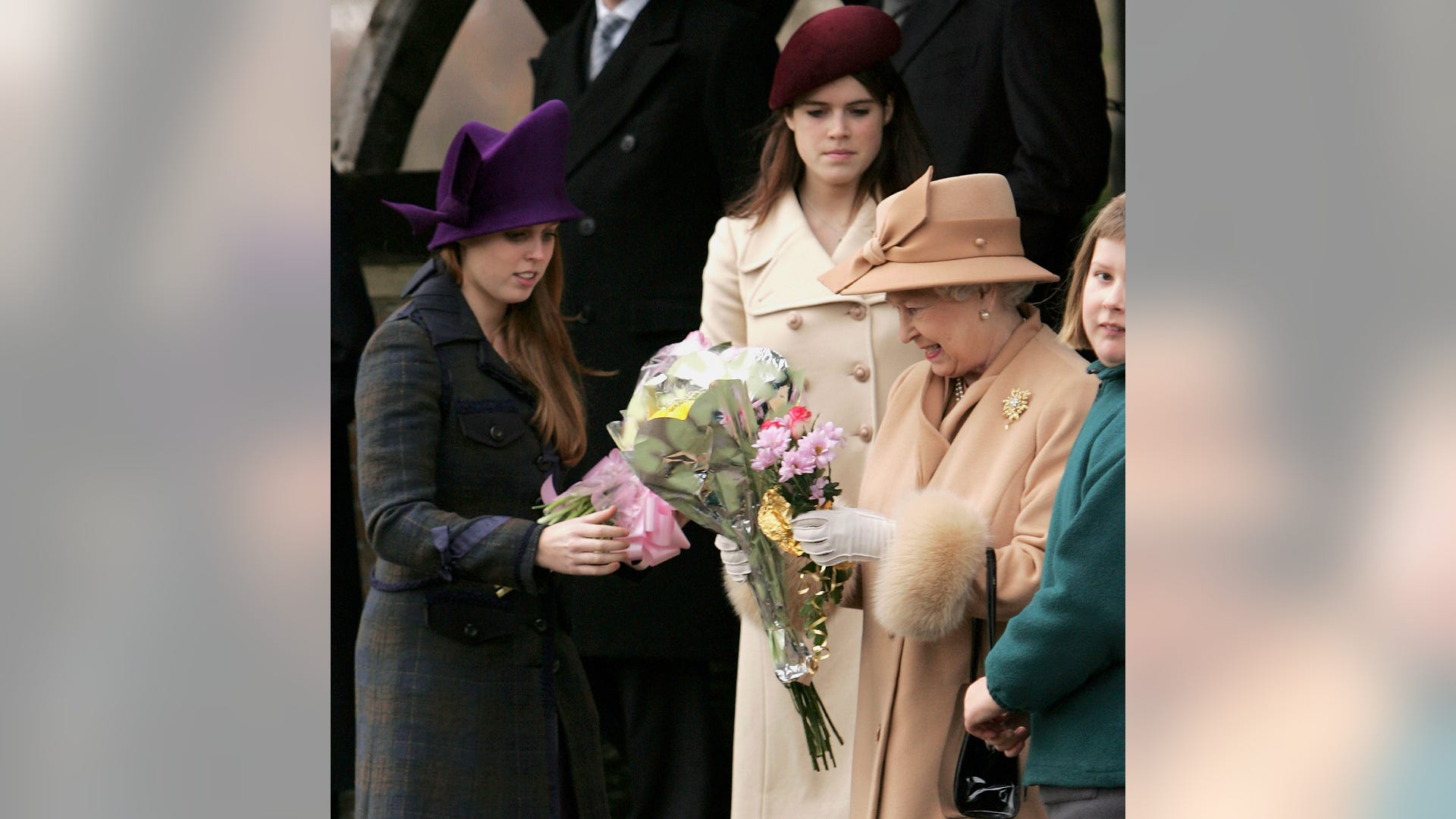 Queen Elizabeth, Princesses Beatrice and Eugenie