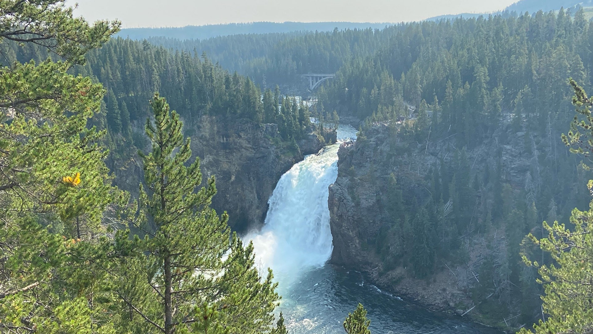 yellowstone national park waterfall