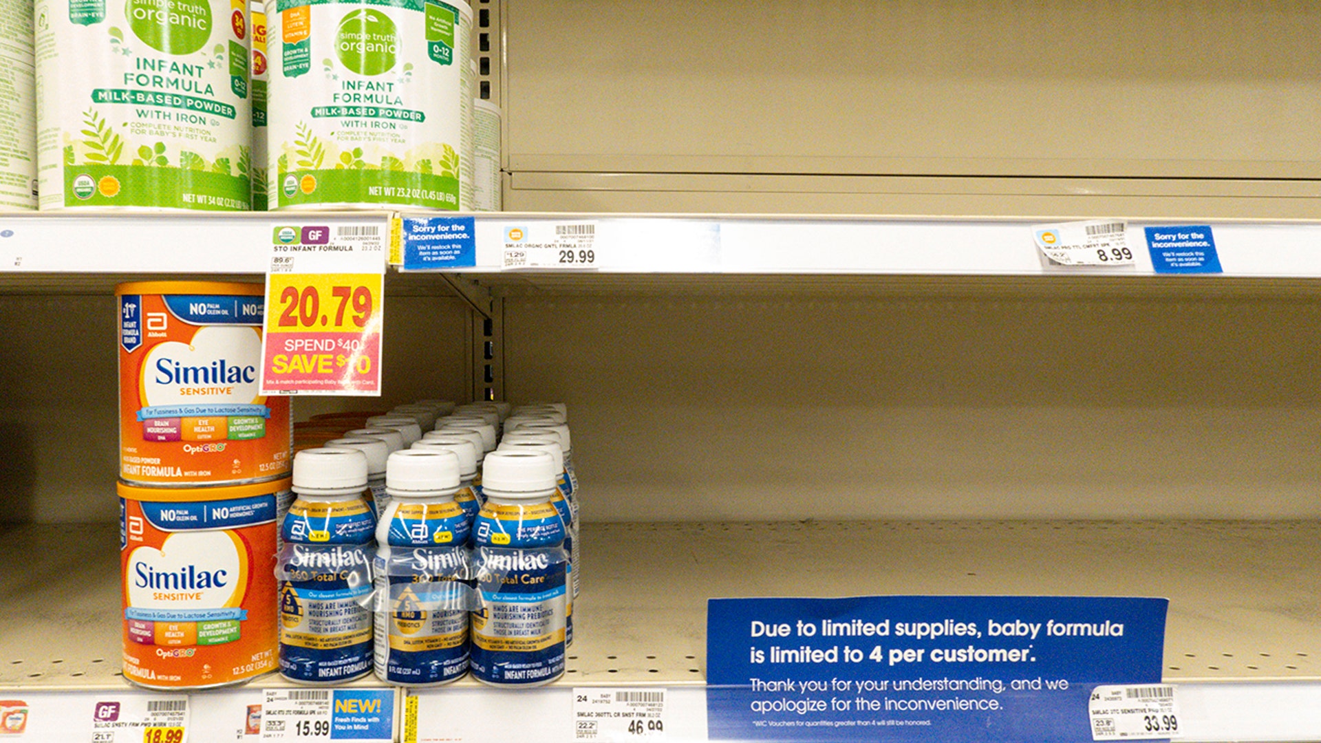 Empty shelf formula