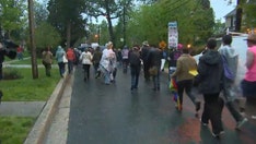 Pro-abortion protesters march to homes of Justices Kavanaugh and Roberts in 'vigil' for Roe v. Wade