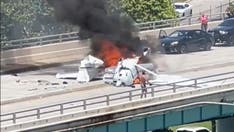 Small plane crashes onto Florida bridge, injuring 1