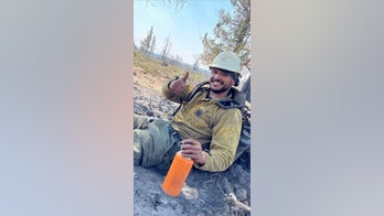 California firefighter Darin Banks killed by falling tree honored in convoy to bring his body home