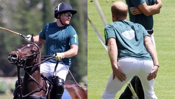Prince Harry gets a serious glutes stretch while playing polo with longtime pal Nacho Figueras