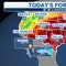 South to see record-breaking heat as East Coast to experience flooding, gusty winds