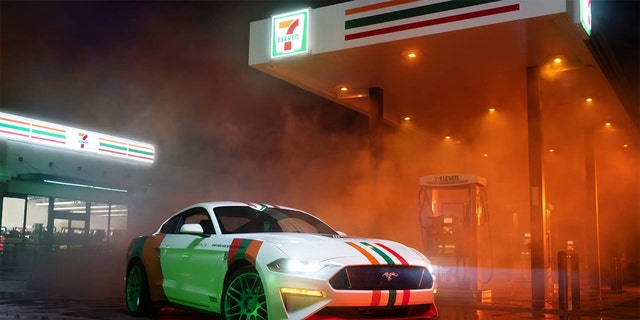 The Model 711 is a custom Mustang 7-Eleven is giving away in a contest.