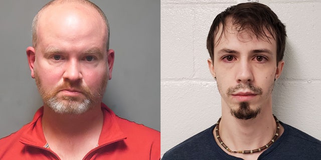 A photo combination of mugshots of ex-CNN producer John Griffin and his prison pal Jessy Webster.