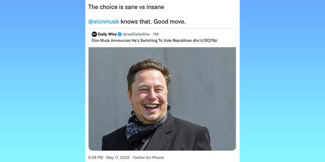 Buck Sexton praises Musk for saying he'll vote Republican in the future.