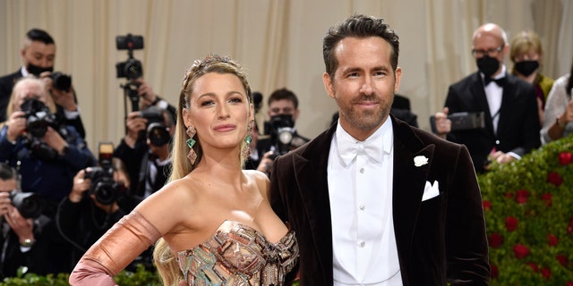 Blake Lively, left, and Ryan Reynolds attend The Metropolitan Museum of Art's Costume Institute benefit gala celebrating the opening of the "In America: An Anthology of Fashion" exhibition.