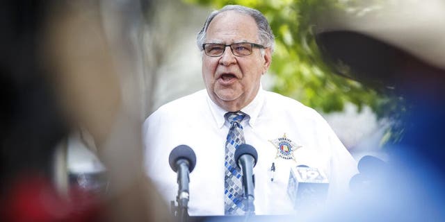 Lauderdale County Sheriff Rick Singleton announces a warrant for the arrest of Vicky White, Lauderdale County Assistant Director of Corrections, during a news conference outside of the Lauderdale County Courthouse in Florence, Monday, May 2, 2022.