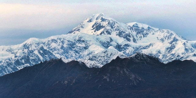 FILE - In this Oct. 1, 2017, photo, North America's tallest peak, Denali, is seen from a turnout in Denali State Park, Alaska. (AP Photo/Becky Bohrer, File)