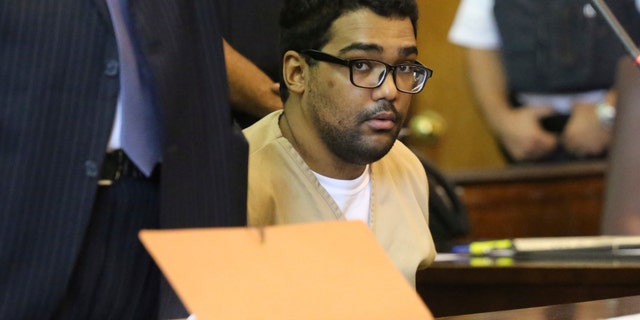 Richard Rojas, of the Bronx, N.Y., appears in Manhattan Supreme Court during his arraignment, Thursday, July 13, 2017, in New York. (Jefferson Siegel/The Daily News via AP, Pool, File)