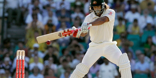 Australia's Andrew Symonds cuts the ball during a cricket match against India at the Sydney Cricket Ground in Sydney Jan. 2, 2008.