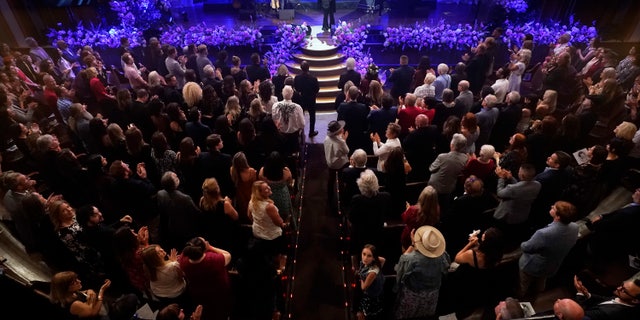 Wynonna Judd performs during a tribute to her mother, country music star Naomi Judd, in the Ryman Auditorium Sunday, May 15, 2022, in Nashville.