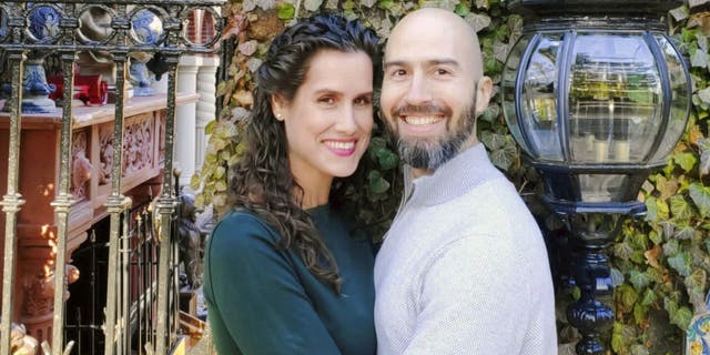 Kate Winick and Sean Ir got married in Northport, N.Y., on May 22, 2022. The couple told the AP they incorporated secondhand and reusable items into their wedding day.