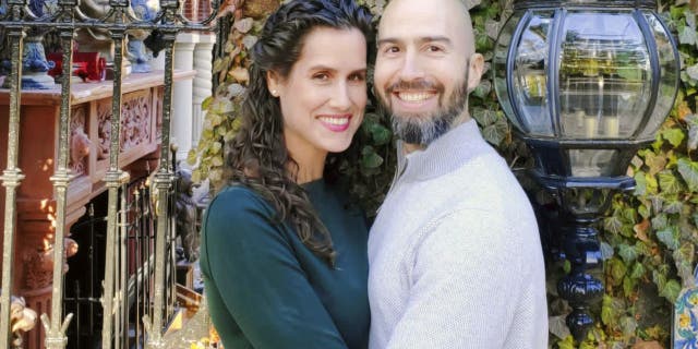 Kate Winick and Sean Ir got married in Northport, N.Y., on May 22, 2022. The couple told the AP they incorporated secondhand and reusable items into their wedding day.