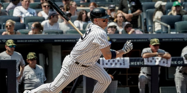 New York Yankees third baseman Josh Donaldson during the third inning of a game against the Chicago White Sox Saturday, May 21, 2022, in New York. 