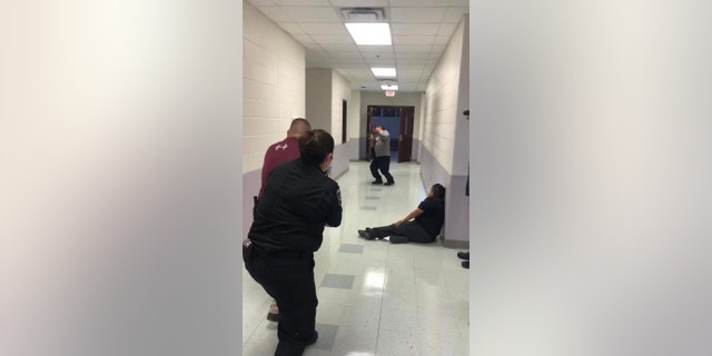 In 2020 Uvalde CISD Police Department Facebook page posted pictures from their active shooter drill at Robb Elementary School.