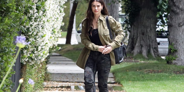 Aimee Osbourne was seen for the first time after escaping the Hollywood studio fire.