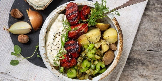 BBQ Chorizo Potato Salad by Shawn Gavin of Slofoodgroup