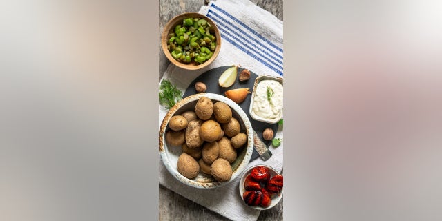 BBQ Chorizo Potato Salad by Shawn Gavin of Slofoodgroup ingredients