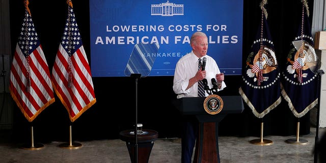 U.S. President Joe Biden delivers remarks on the impact of Russia's invasion of Ukraine on food supply and prices, and his Administration's efforts to support farmers and food processors, Kankakee, Illinois, U.S., May 11, 2022.