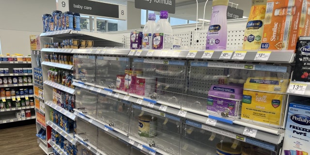 Bare shelves at a Seattle Walgreens