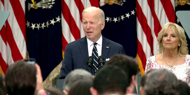 President Biden spoke about students learning Spanish at a Cinco de Mayo event in the Palace, Friday, May 5, 2022.