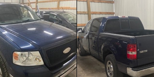 Photo provided by USMS on May 9, 2022 shows the 2006 Ford F-150 abandoned at a car wash in the 2000 block of South Weinbach Avenue in Evansville.