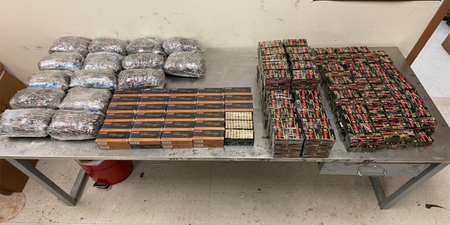 Ammunition seized from a truck by CBP.