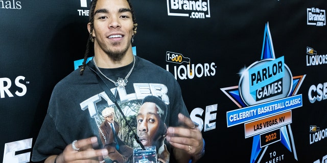 Pittsburgh Steelers wide receiver Chase Claypool attends the 2022 Parlor Games Celebrity Basketball Classic at the Cox Pavilion on April 30, 2022 in Las Vegas, Nevada.