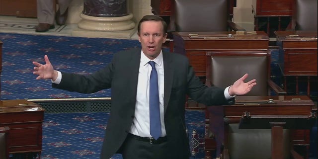 Sen. Chris Murphy begged his fellow senators to take legislative action to prevent further mass shootings.