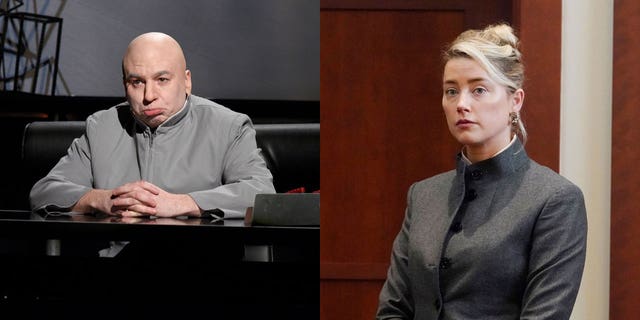 Amber Heard was compared to Dr. Evil over a wardrobe choice. (ゲッティ)