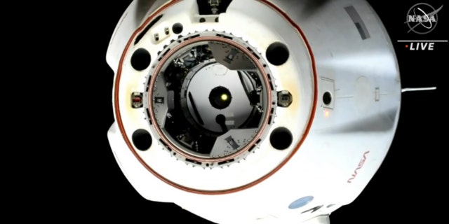 The SpaceX Dragon Endurance spacecraft is seen just after undocking from the forward port of the International Space Station’s Harmony module