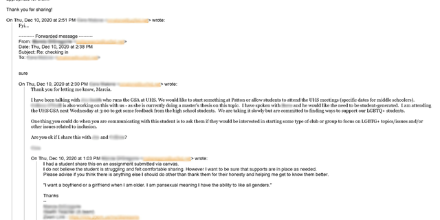 Emails obtained by Fox News Digital show staff encouraging the creation of a LGBTQ-related club.