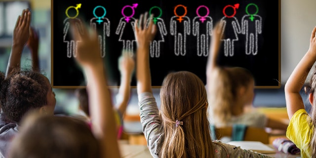 a photo of children raising their hands