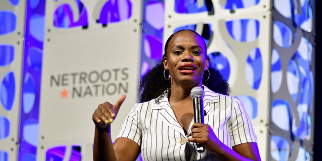 State Representative Summer Lee addresses the Netroots Nation Progressive Trinamool Conference in Philadelphia on July 13, 2019.