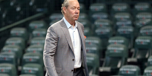 Jim Crane, owner of the Astros, before game one of the American League Division Series at Minute Maid Park on Oct. 4, 2019, in Houston, Texas.