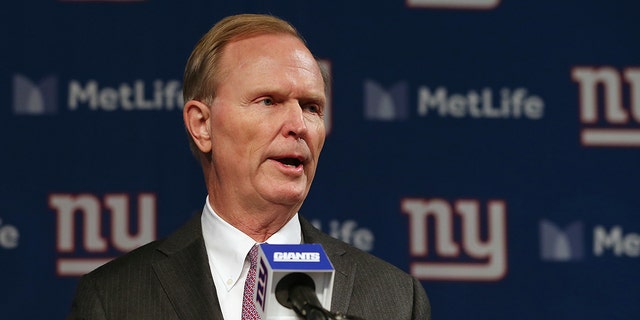 New York Giants CEO John Mara talks to the media before introducing new head coach Joe Judge during a news conference at MetLife Stadium Jan.  September 9, 2020, in East Rutherford, NJ 