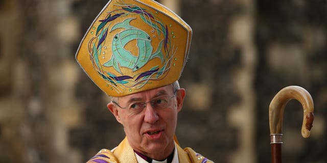 Archbishop of Canterbury Justin Welby before delivering his Easter sermon at Canterbury Cathedral on April 17, 2022, in Canterbury, England.